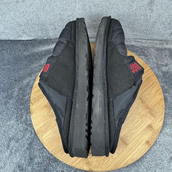 UGG Shoes Mens Size 12 Black Puffer Slip-On Mule Slippers Adjustable Strap Warm - Picture 6 of 10